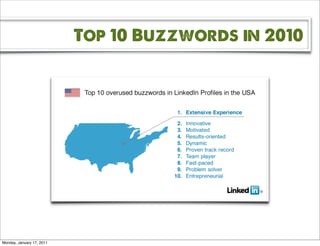 Top 10 Buzzwords in 2010




Monday, January 17, 2011
 