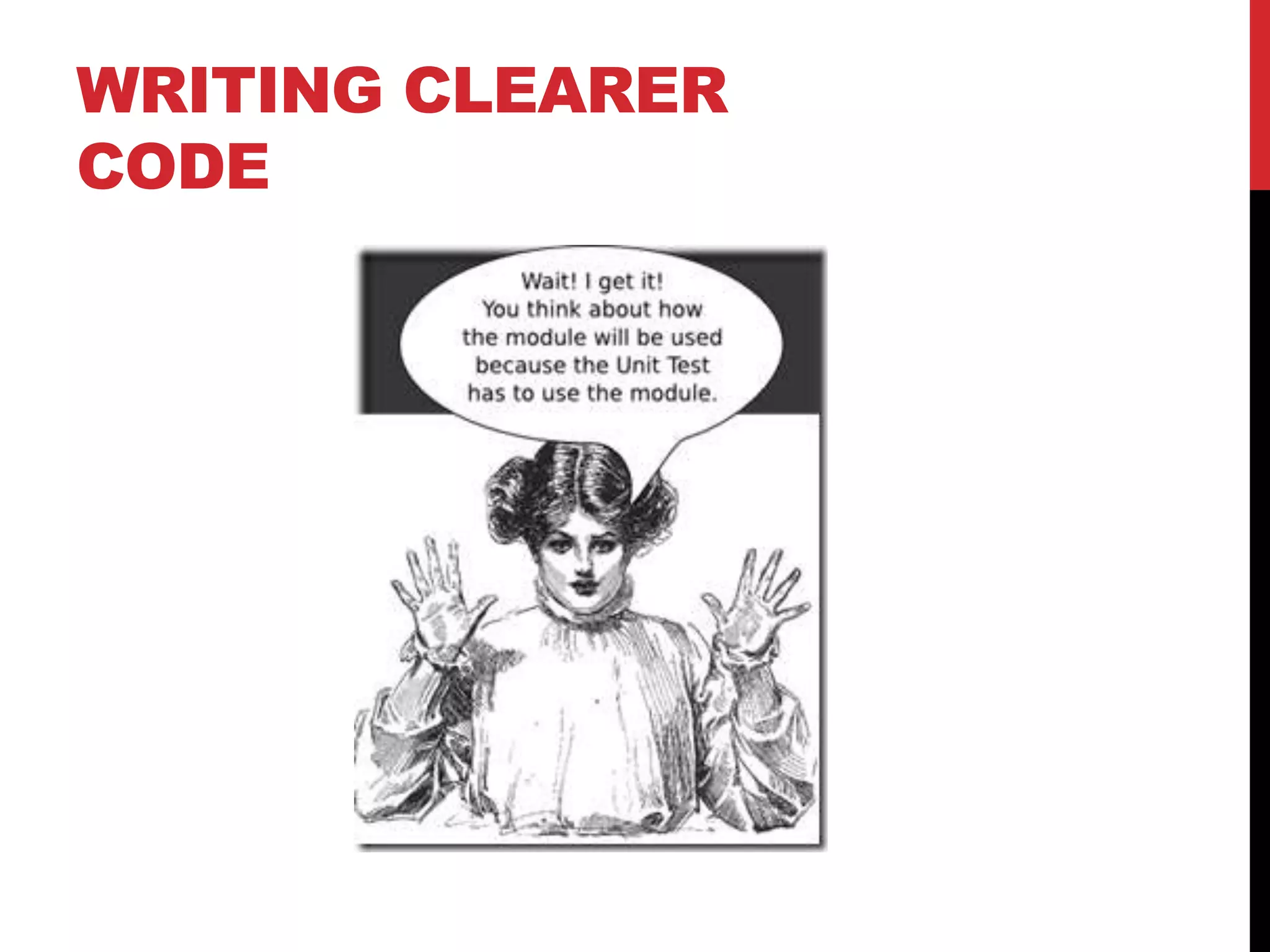 WRITING CLEARER
CODE
 