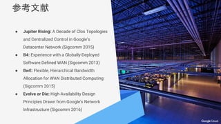 Google のインフラを一般開放した Google Cloud Platform
VIRTUAL NETWORK
LOAD BALANCING
CDN
DNS
INTERCONNECT
Management Compute Storage Networking Data
Machine
Learning
STACKDRIVER
IDENTITY AND
ACCESS
MANAGEMENT
CLOUD MLE
SPEECH API
VISION API
TRANSLATE API
NATURAL
LANGUAGE API
 