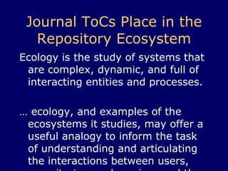 The Other Side of the Journal ToCs Interface Slide 2