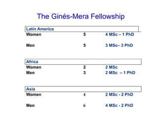 The Ginés‐Mera Fellowship Fund for Postgraduates Studies in Biodiversity