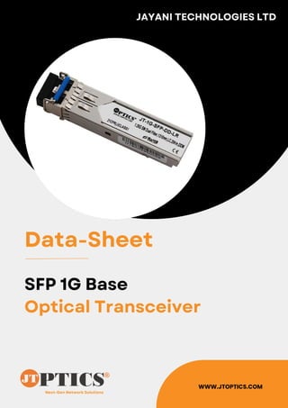 1G SFP Optical Transceivers Data Sheet By JTOPTICS | PDF