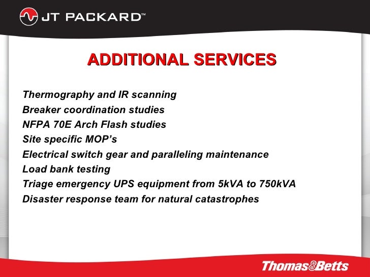 JT Packard Critical Power Products and Services