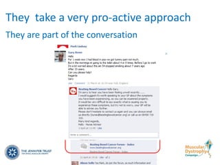 They take a very pro-active approach
They are part of the conversation
 