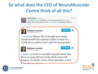 So what does the CEO of NeuroMuscular
        Centre think of all this?
 