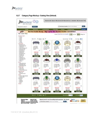 6.2.7

Category Page Mockup - Catalog View (Default)

PAGE 22 OF 145 Jtvauctions_Brd_V3.1 (1)

 