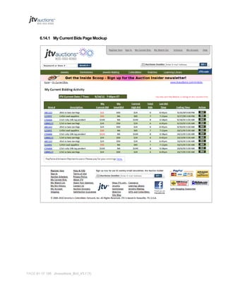 6.14.1 My Current Bids Page Mockup

PAGE 61 OF 145 Jtvauctions_Brd_V3.1 (1)

 