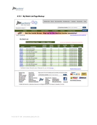 6.15.1 My Watch List Page Mockup

PAGE 63 OF 145 Jtvauctions_Brd_V3.1 (1)

 