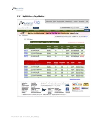 6.16.1 My Bid History Page Mockup

PAGE 65 OF 145 Jtvauctions_Brd_V3.1 (1)

 