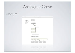 AnalogIn x Grove
• 旧パッチ




                34
 