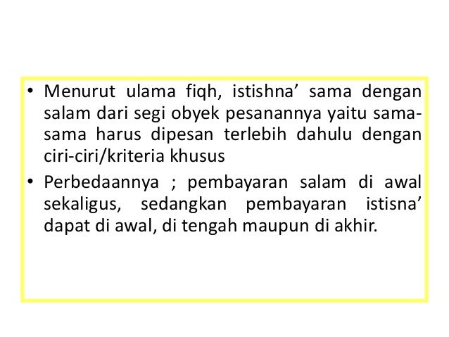 Jual Beli Murabahah Salam Dan Istishna