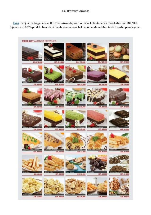 Jual Brownies Amanda