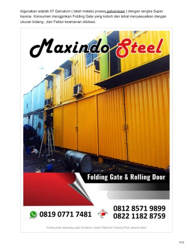 FOLDING GATE JAKARTA UTARA TLP 0812 8571 9899 / 0822 1182 8759 wa