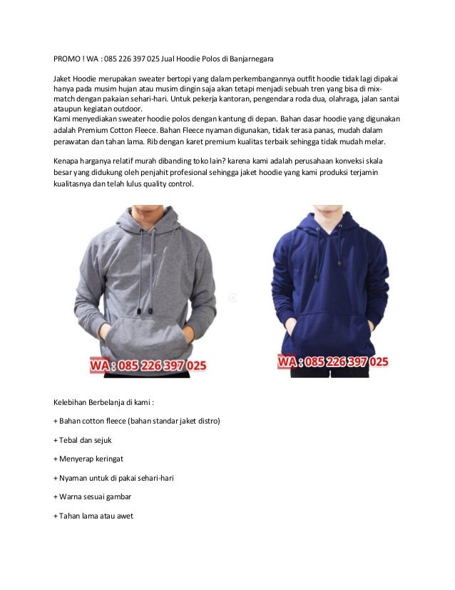 jual hoodie polos