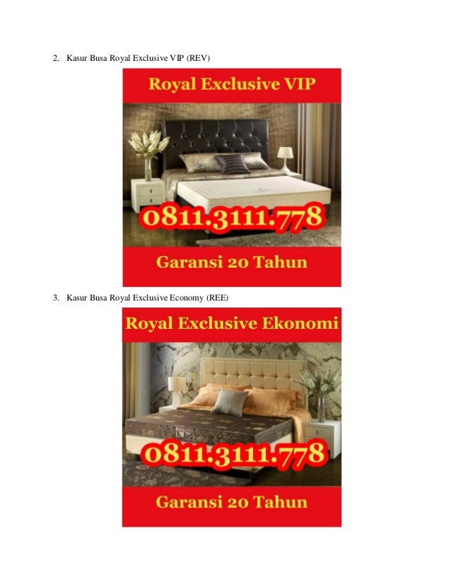 Harga Kasur Busa Royal Exclusive 0811-311-1105 surabaya