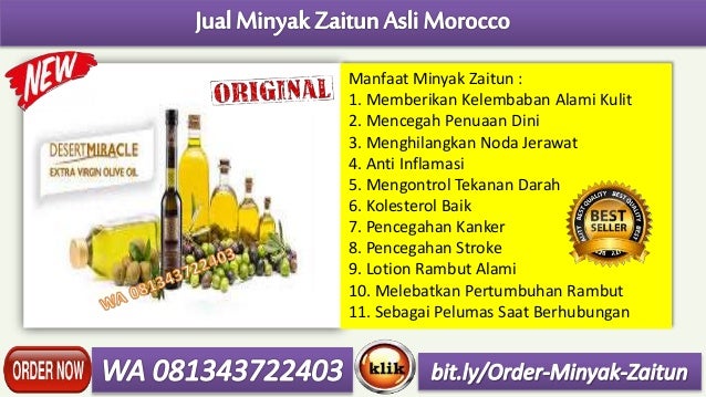 WA 081343722403 Jual Minyak Zaitun Asli Morocco Di Sungai ...