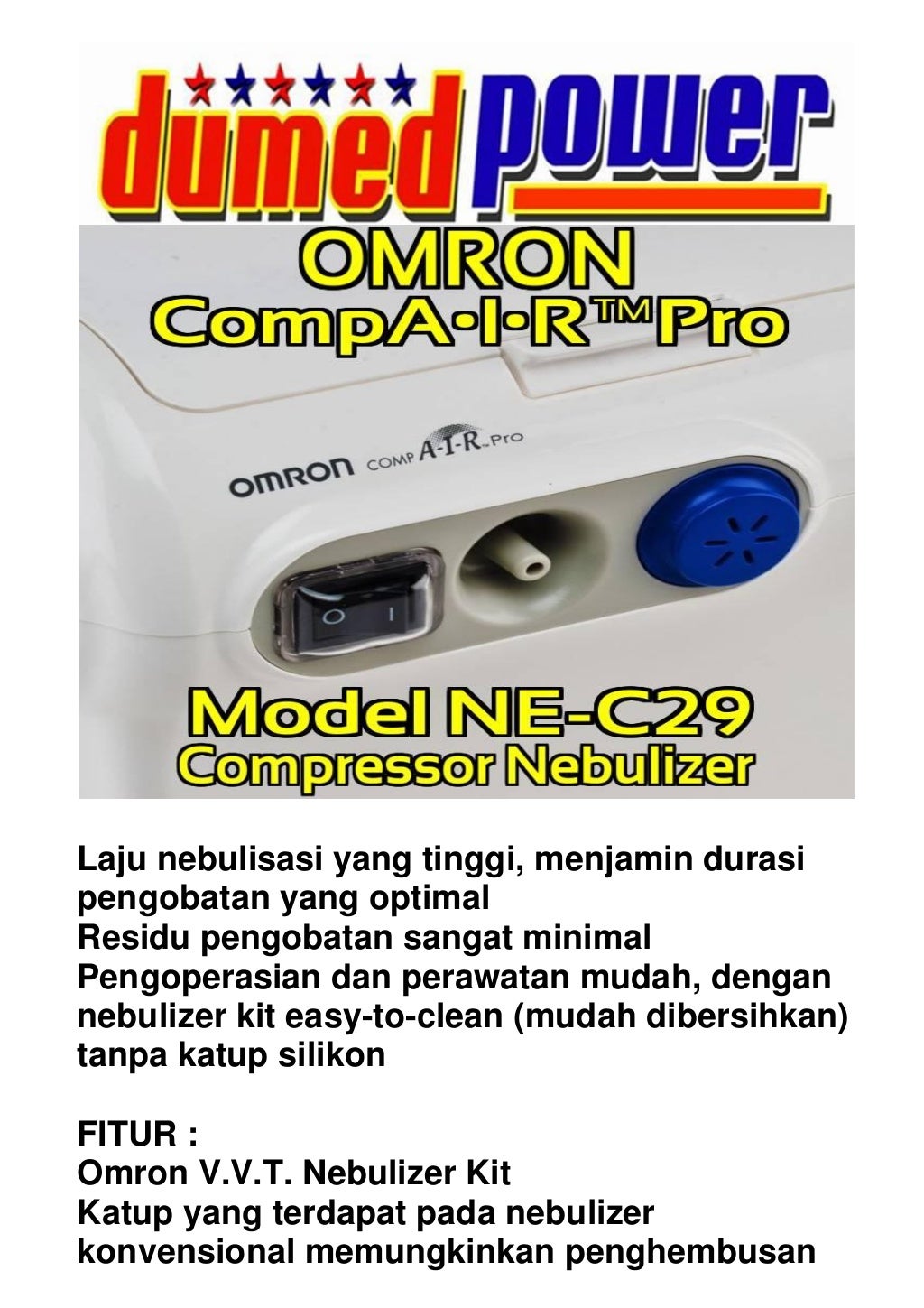 Jual omron ne c29 comp a•i•r™ compressor nebulizer murah