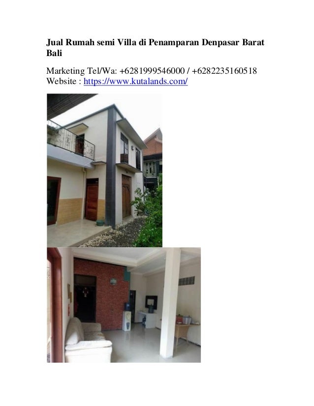 Jual Rumah Semi Villa Di Penamparan Denpasar Barat Bali