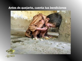 Antes de quejarte, cuenta tus bendiciones                                                                                                         