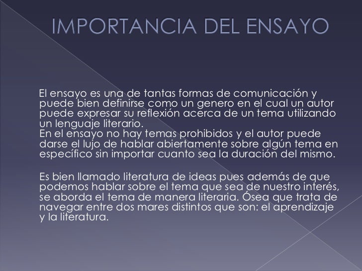 Cuál Es La Utilidad De Los Ensayos