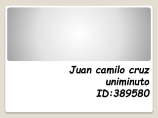 Juan camilo cruz
uniminuto
ID:389580
 