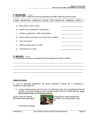 Juan Darién Guía Lectura