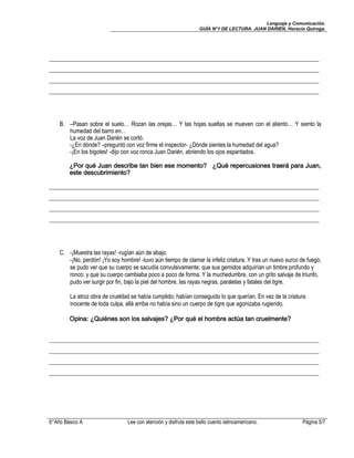 Juan Darién Guía Lectura