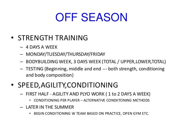 Strength and conditioning coach - PreSeason Training for ...