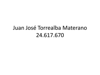 Juan José Torrealba Materano
24.617.670
 