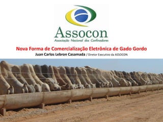 Nova Forma de Comercialização Eletrônica de Gado Gordo Juan Carlos Lebron Casamada/ Diretor Executivo da ASSOCON 