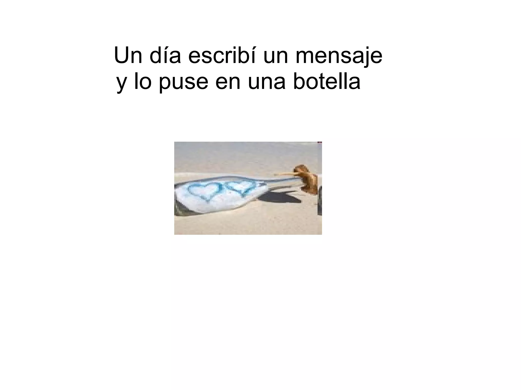 Un día escribí un mensaje y lo puse en una botella
