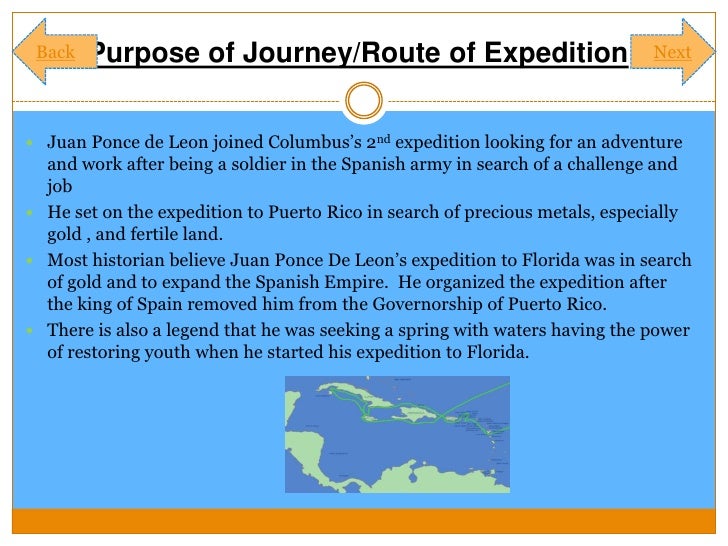 Juan Ponce De Leon Route / Ponce de leon's quest for the fountain of