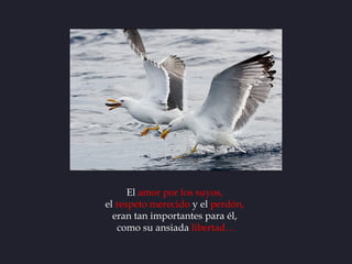 El amor por los suyos,
el respeto merecido y el perdón,
  eran tan importantes para él,
   como su ansiada libertad…
 