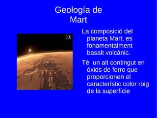 Descripció de  Mart Tamany:3.397 km. 