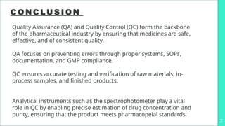 Important of qa qc and analytical instruments | PPTX