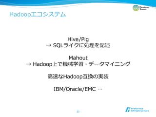 Hadoop




         ⾼高




              	
 