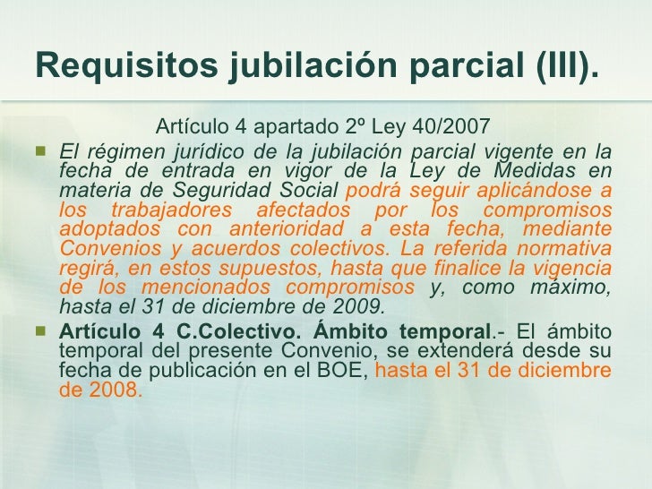 JUBILACION PARCIAL Y CONTRATO DE RELEVO EN LA ENSEÑANZA
