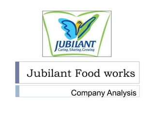 Jubilant Food works
Company Analysis
 