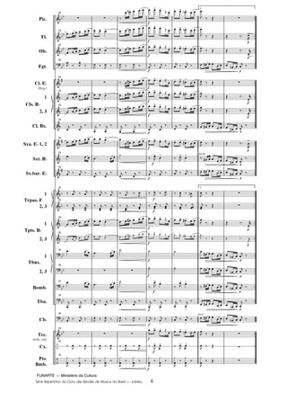 FUNARTE — Ministério da Cultura
Série Repertório de Ouro das Bandas de Música do Brasil — Jubileu 4
Pic.
Fl.
Ob.
Fgt.
Cl. E
(Req.)
1
2, 3
Cl. Bx.
Sxa. E 1, 2
Sxt. B
Sx.bar. E
1
2, 3
1
2, 3
1
2, 3
Bomb.
Tba.
Cb.
Tec.
bells, xilo
Cx.
Pts.
Bmb.
Cls. B
Trpas. F
Tpts. B
Tbns.
18
18
18
18
18
18
18
18
18
18
18
18
18
18
18
18
18
18
18
18
18
18
18
tocar
arco
1
1
4
JUBILEU PARTITURA 7.0:Funarte Hino Nacional 09.05.08 19:59 Page 4
 