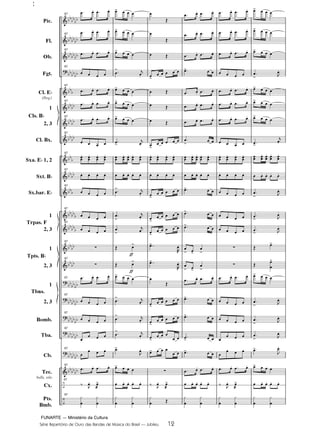 FUNARTE — Ministério da Cultura
Série Repertório de Ouro das Bandas de Música do Brasil — Jubileu 12
Pic.
Fl.
Ob.
Fgt.
Cl. E
(Req.)
1
2, 3
Cl. Bx.
Sxa. E 1, 2
Sxt. B
Sx.bar. E
1
2, 3
1
2, 3
1
2, 3
Bomb.
Tba.
Cb.
Tec.
bells, xilo
Cx.
Pts.
Bmb.
Cls. B
Trpas. F
Tpts. B
Tbns.
67
67
67
67
67
67
67
67
67
67
67
67
67
67
67
67
67
67
67
67
67
67
67
12
JUBILEU PARTITURA 7.0:Funarte Hino Nacional 09.05.08 19:59 Page 12
 