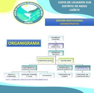 GESTIÓN INSTITUCIONAL 
ADMINISTRATIVA 
ORGANIGRAMA 
 