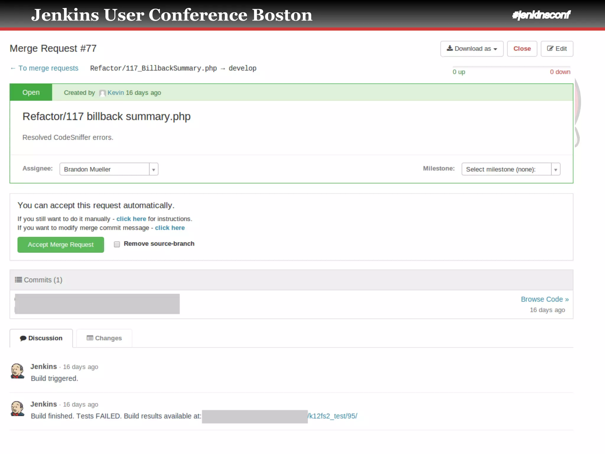Jenkins User Conference Boston #jenkinsconf
 