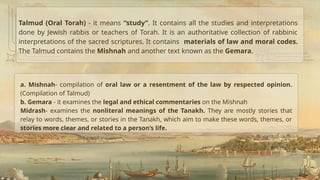Talmud Codes JUDAISM PPT IN INTRO TO THE WORLD RELIGIONS | PPTX