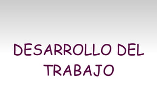 DESARROLLO DEL
TRABAJO

 
