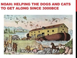 NOAH: HELPING THE DOGS AND CATS
TO GET ALONG SINCE 3000BCE
 