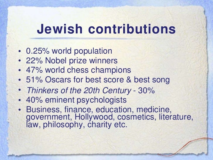 List Of Jewish Contributions To The World