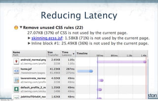 Reducing Latency




Wednesday, May 4, 2011
 