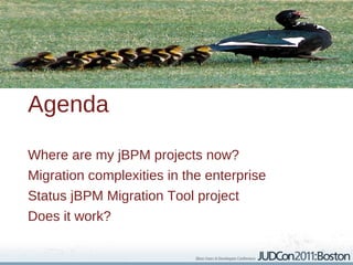 jBPM 3.x

• The first productized version of jBPM
  – jBPM 3.2 Sep 2007 to Sep 2013
     • latest SOA-P 5 == jBPM 3.2.6
  ...