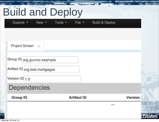 Build and Deploy
Saturday, 29 June 13
 