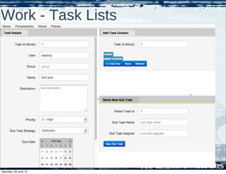 Work - Task Lists
Saturday, 29 June 13
 